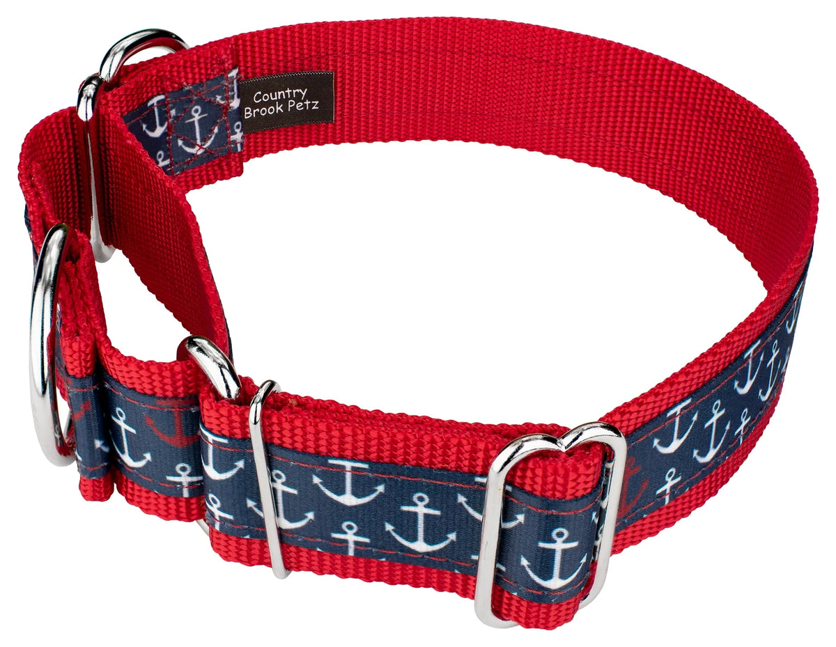 Nylon Martingale Adjustable Dog Collar, 1 1/2 inch, Large C5226