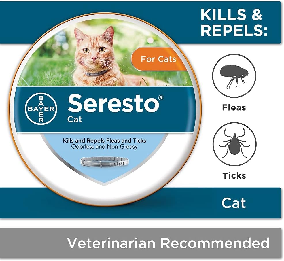 Flea and Tick Collar for Cats, 8-month Y4678