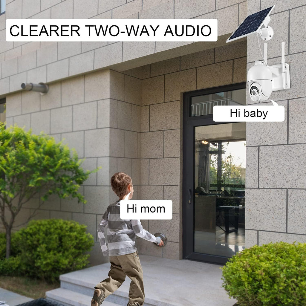 Solar Security Camera Outdoor with PIR Motion Detection and Colorful Night Vision A252665