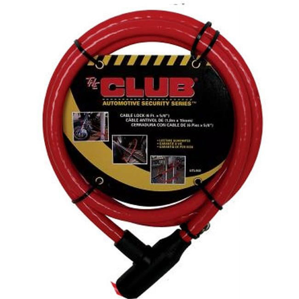 Red 6 Foot Keyed Cable Lock F559