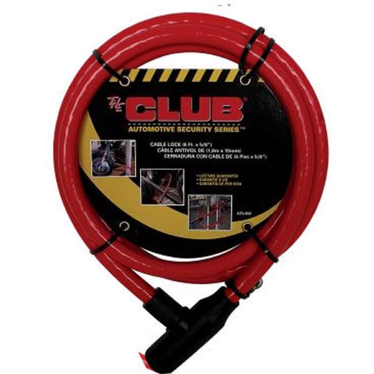 Red 6 Foot Keyed Cable Lock F559