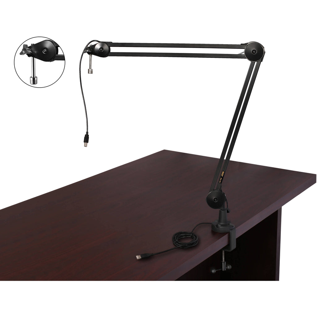 Two-Section Broadcast Arm with Internal Springs and Integrated USB Cable B957