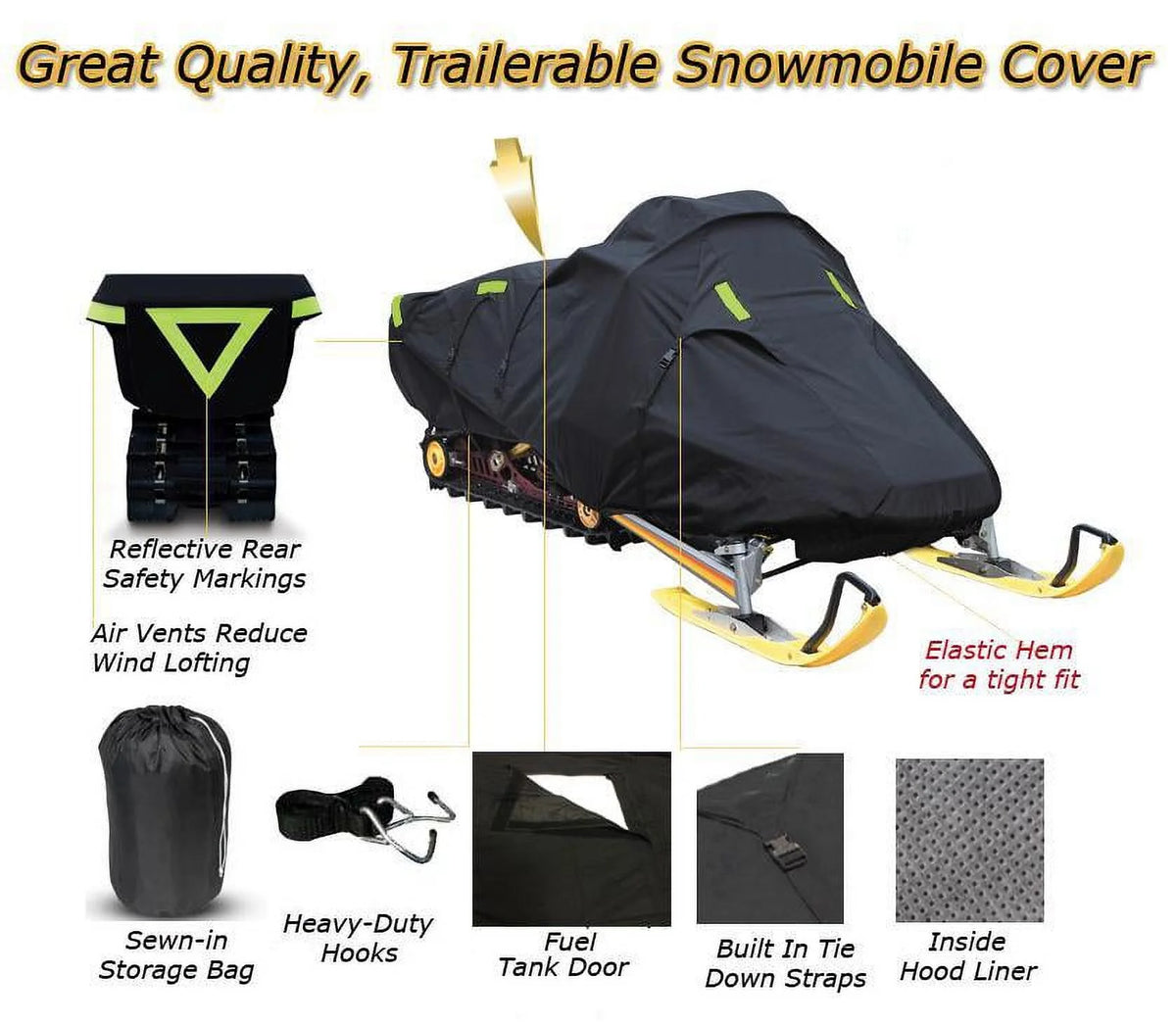 Trailerable 600 Denier Snowmobile Cover N714317