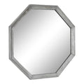Vintage Galvanized Metal Octagon Wall Mirror, 26 x 26, Silver I488083
