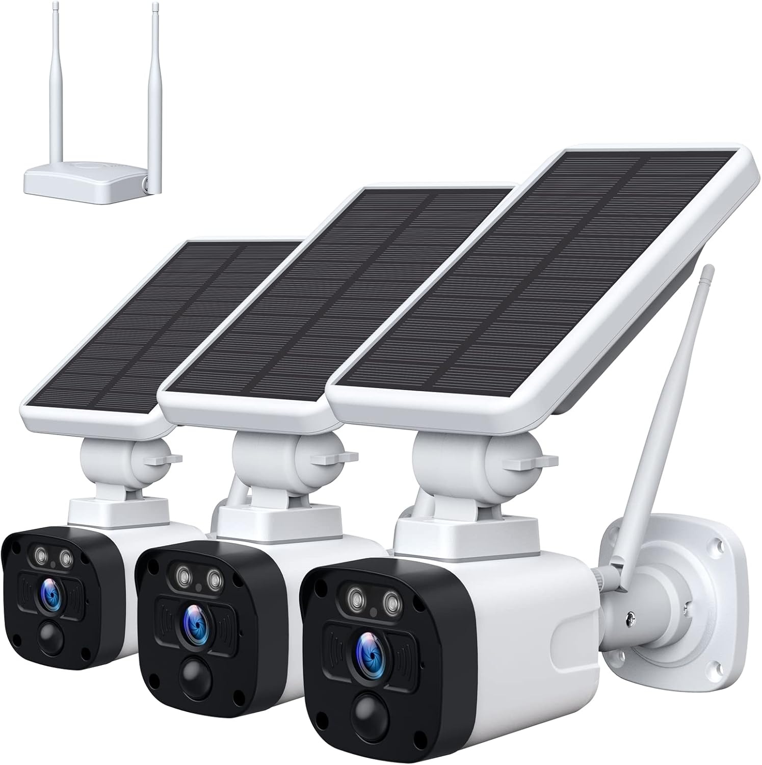 3 Solar Camera Set Wireless Security Camera System with Base Station X633755