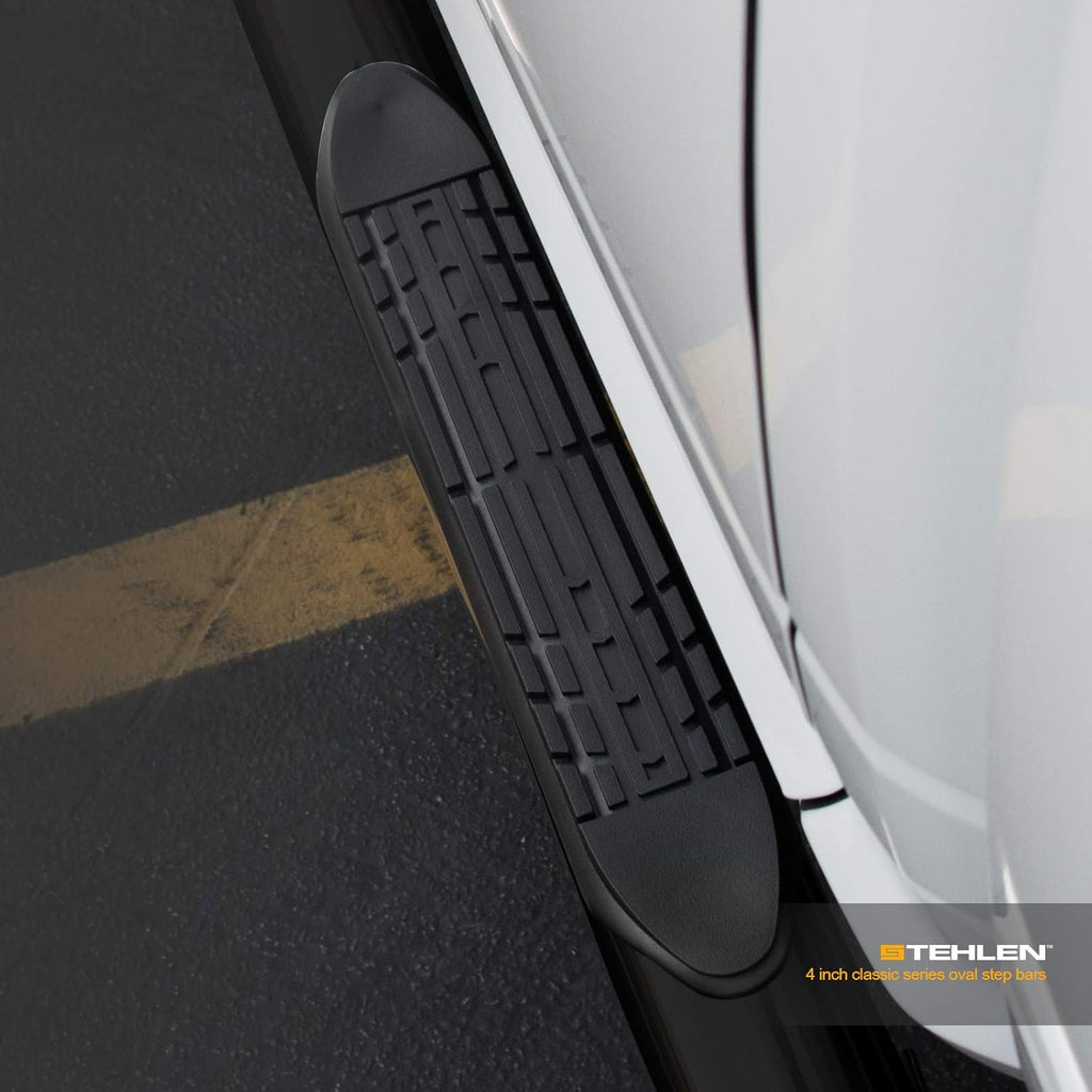 4 Oval Side Step Nerf Bars Black F336868