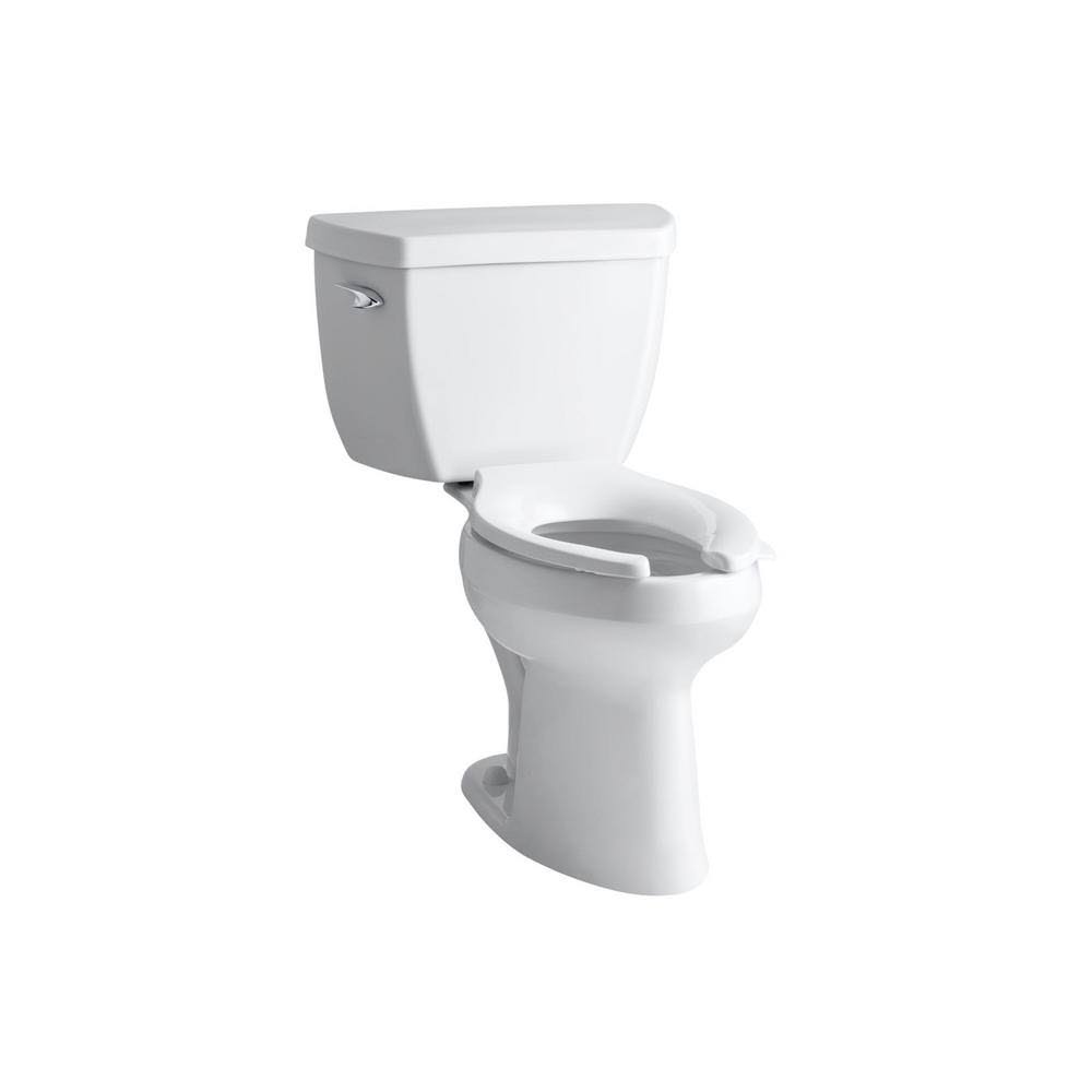 White 2-Piece Elongated Toilet with Toilet Seat V693294