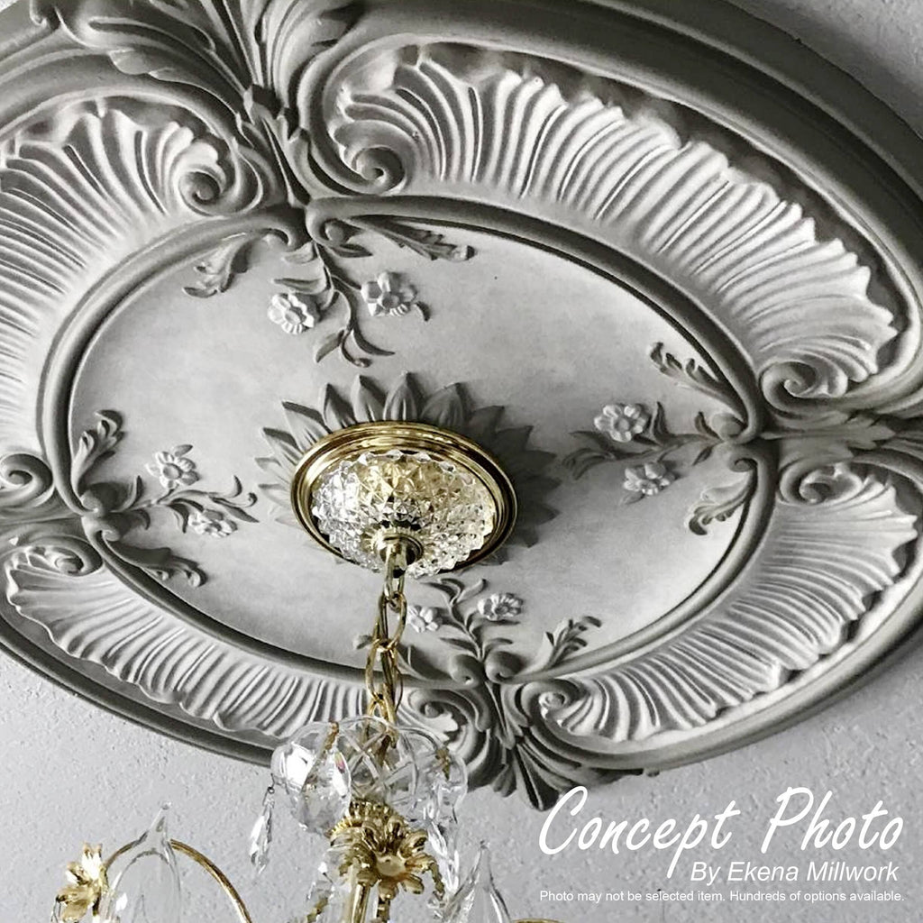 Spiral Ceiling Medallion, Hand-Painted Rubbed Bronze O78377