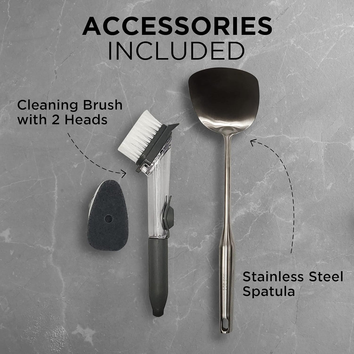 Carbon Steel Wok Pan With Lid, Non-Stick 12.6 Flat Bottom Wok Set R808