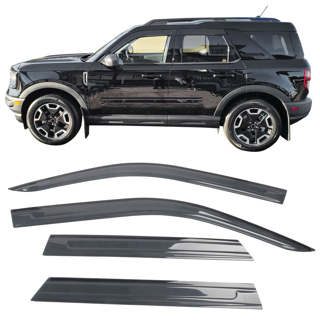 Black Acrylic Window Visors 4PCS Z120720