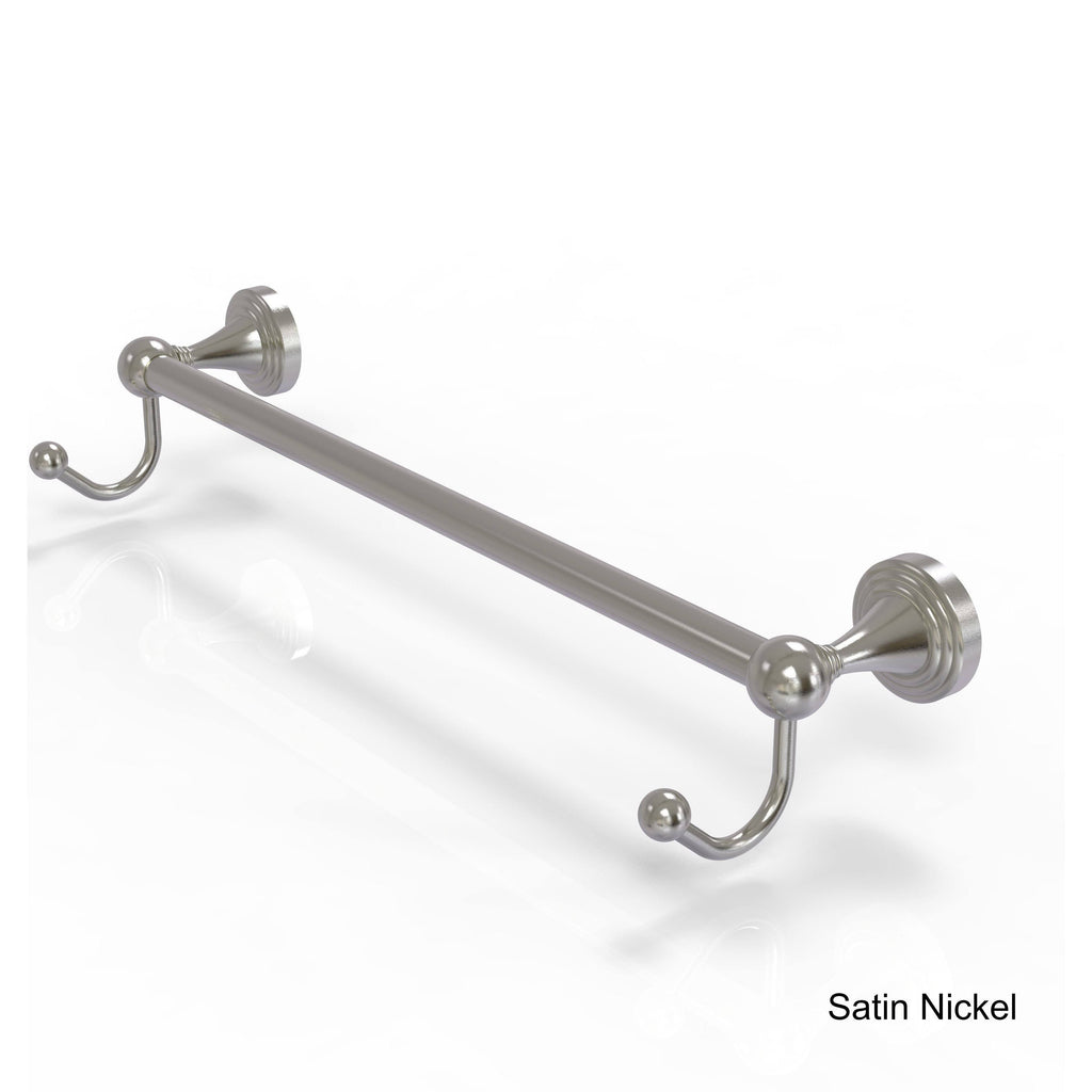 Antique Copper 18x22 Towel Bar with Integrated Hooks W23475