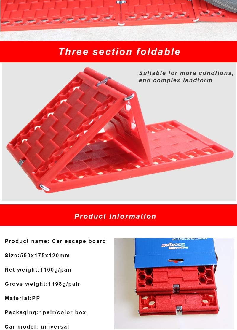2-Pack Foldable Auto Traction Mat D96544