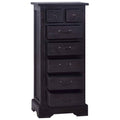Black Solid Mahogany Wood Chest of Drawers H87335