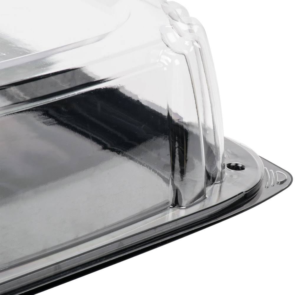 14x22 Square Disposable Deli Platter with High Dome Lid, 25/Case F5987