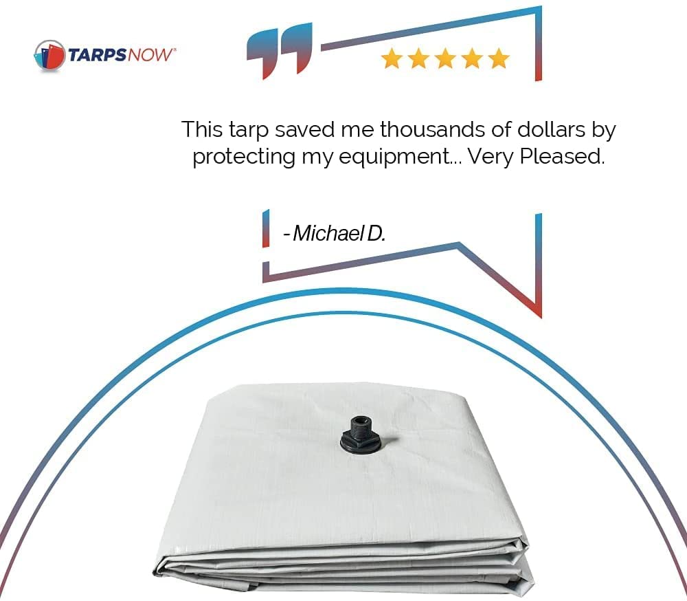 Roof Leak Diverter Kit, Waterproof Tarp, White (7'x7') G507147