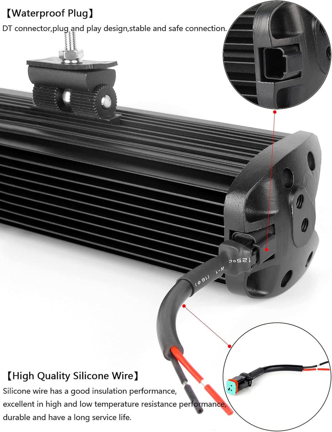 6D 40 Inch 180W Single Row LED Light Bar V20522