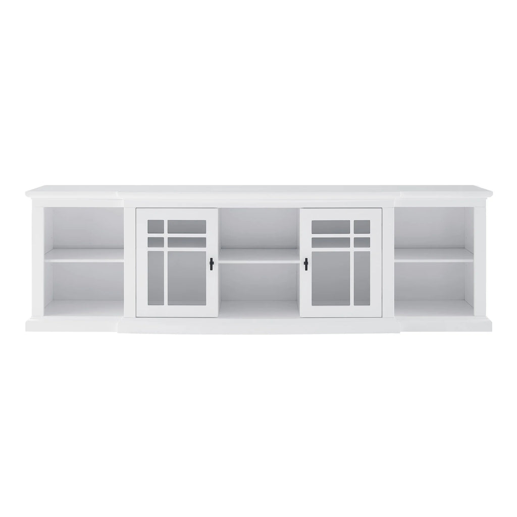 White Glass-Door TV Stand X493791
