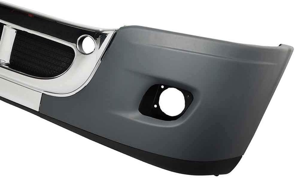 Chrome Bumper with Fog Light hole, Fog Light Pair, License Holder, 2x Windshield Wipers, 3x Face Masks S80505