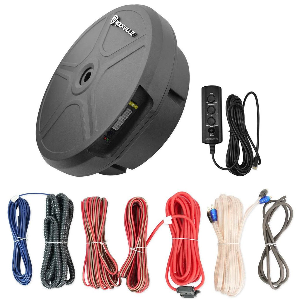 RockGhost Active Powered 8x22 Hidden Car Subwoofer for Full Size Spare Tire L363083