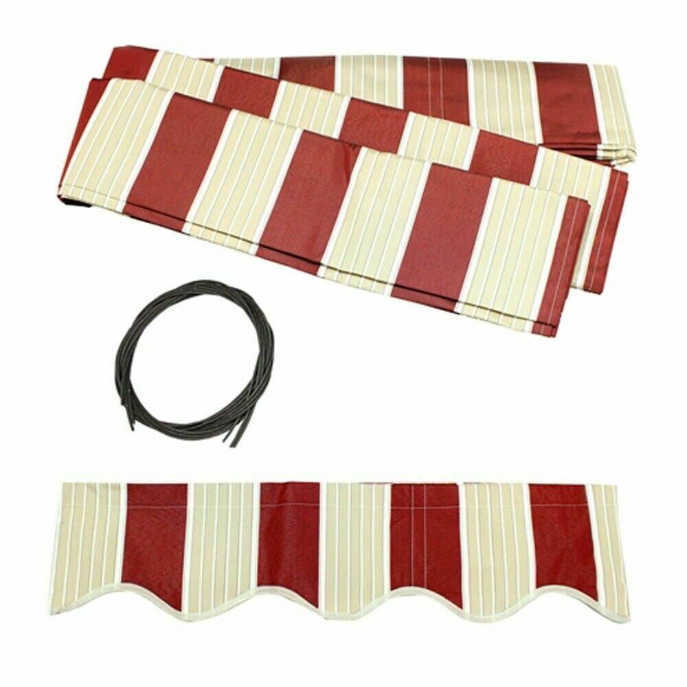 Black Frame Retractable Patio Canopy Awning 13 x 10 ft Multi Red R900116