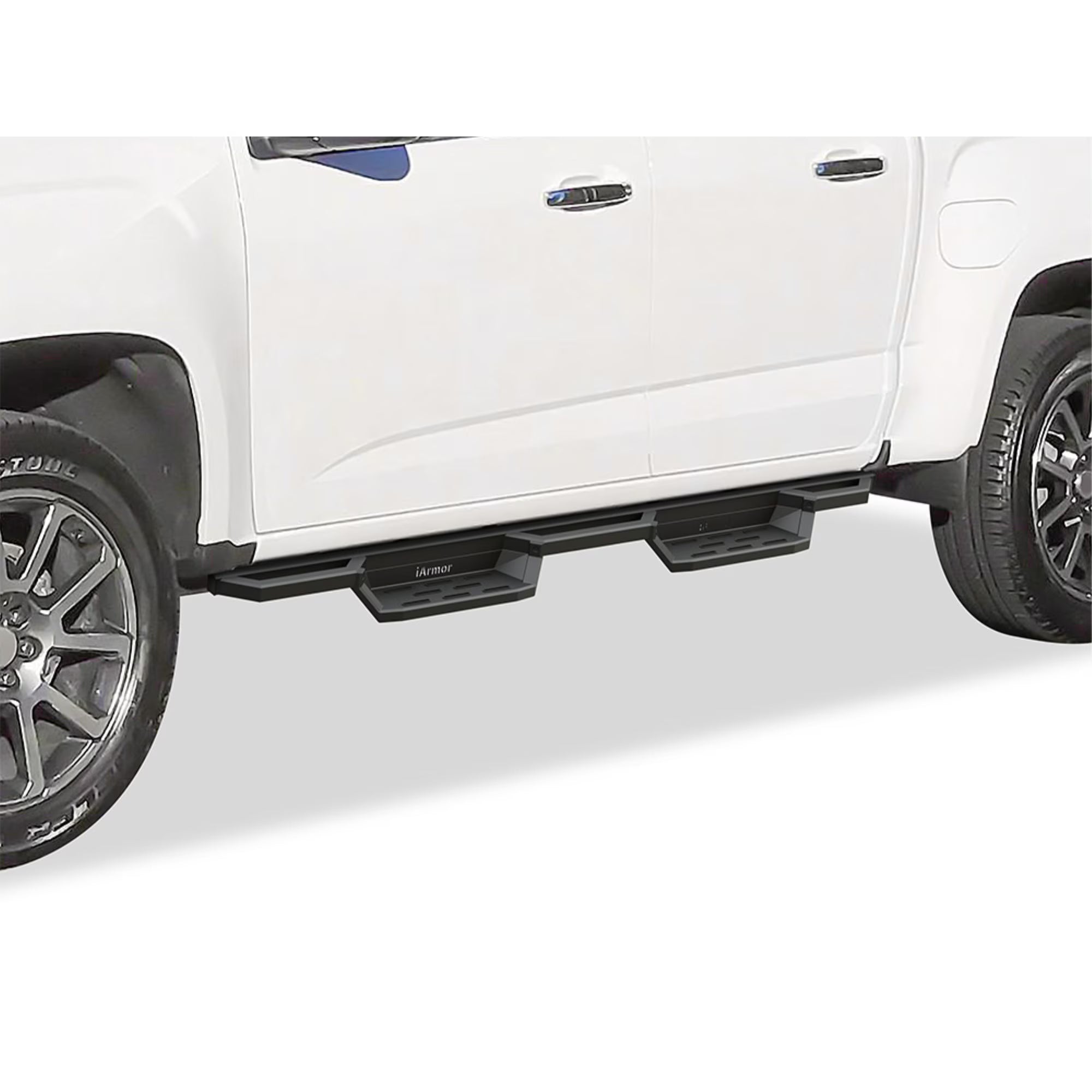 Matte Black Drop Style Aluminum Truck Side Steps T4097