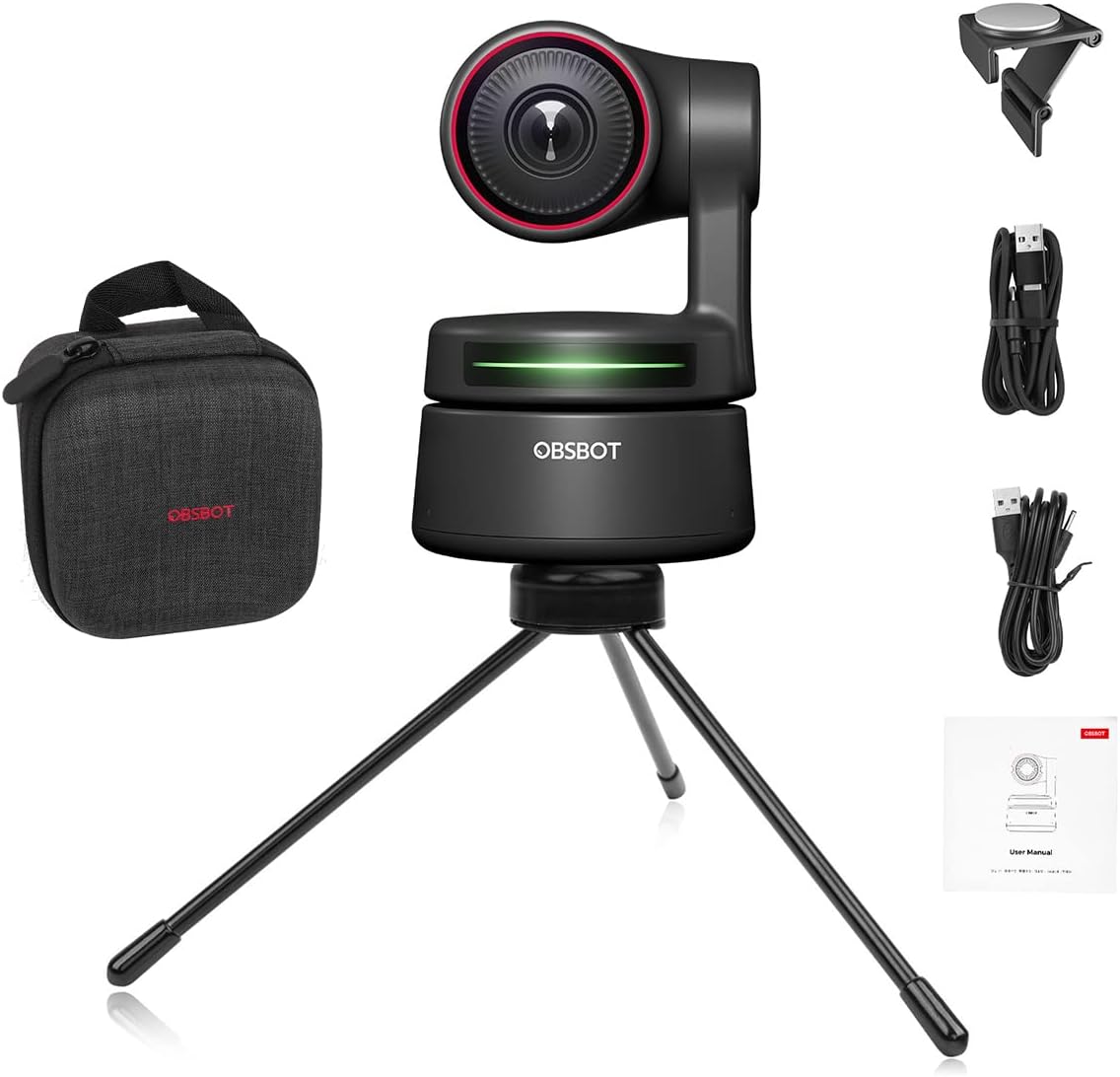 4K PTZ Webcam with Dual Omni-Directional Mic 4X Zoom Q415