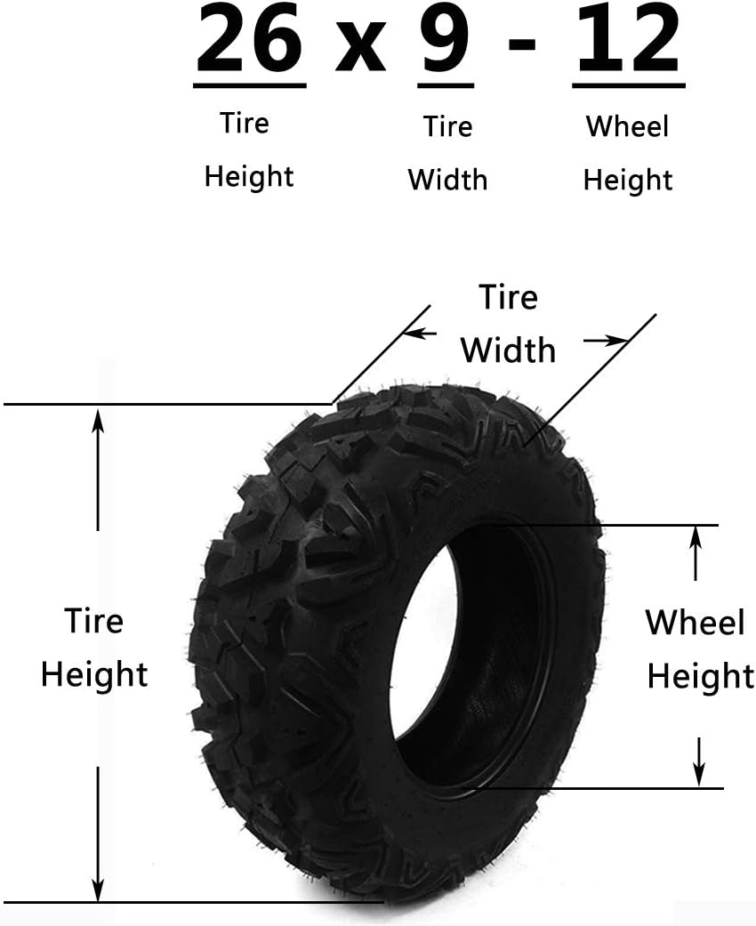 Set of 2 All-Terrain 6 Ply Tubeless ATV UTV Tires N4542
