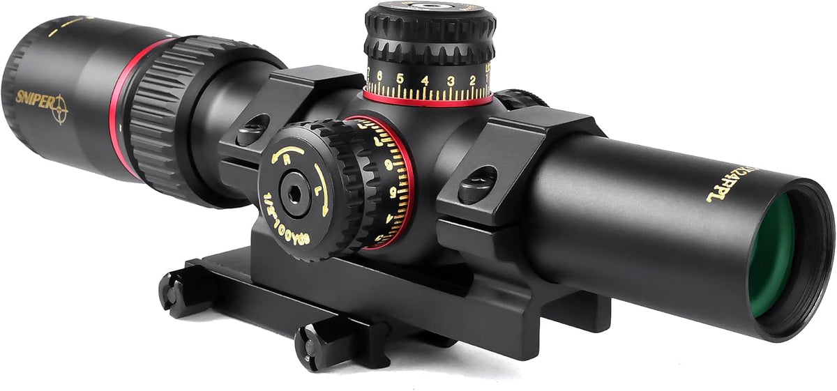 1-5X24 FFP Scope with Red/Green Illuminated Reticle and Scope Mount I1733