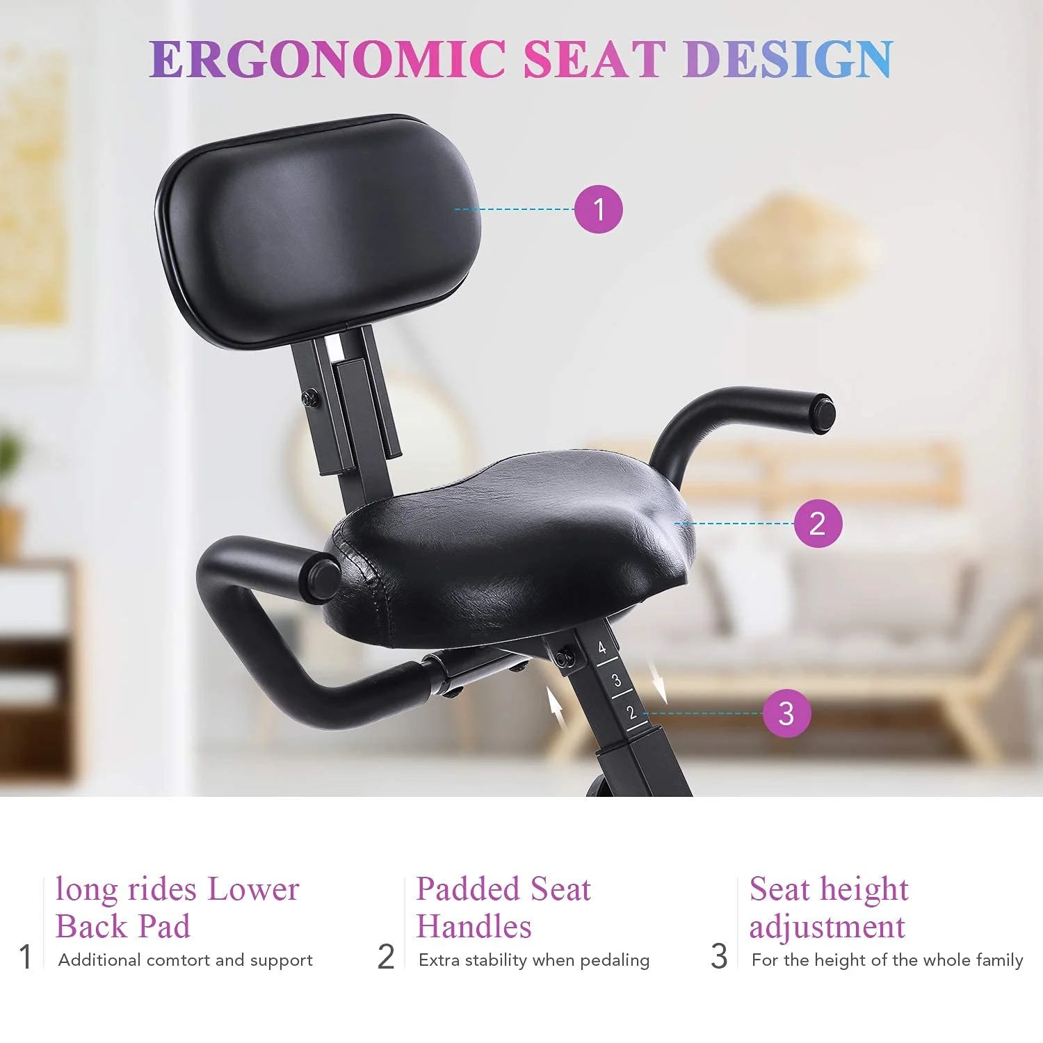 Magnetic Upright Exercise Bike with Pulse Sensor LCD Monitor Z8614