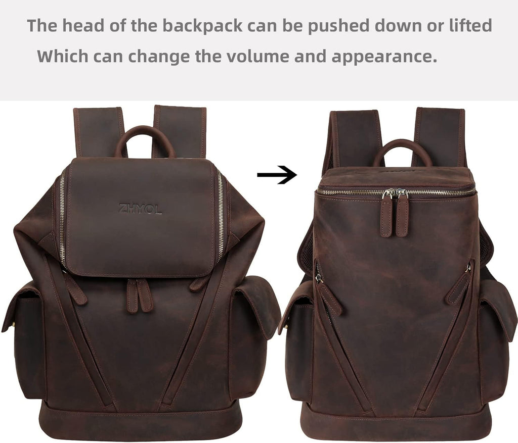 Genuine Leather Laptop Backpack I27023