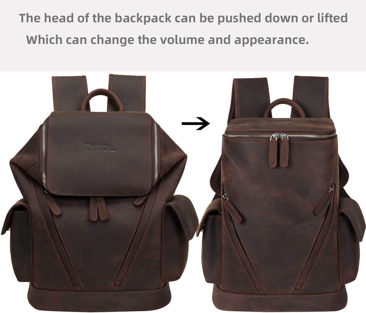 Genuine Leather Laptop Backpack I27023