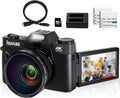 4K 48MP Digital Camera with 3.0 inch 180Deg Flip Screen and 2 Batteries A141553