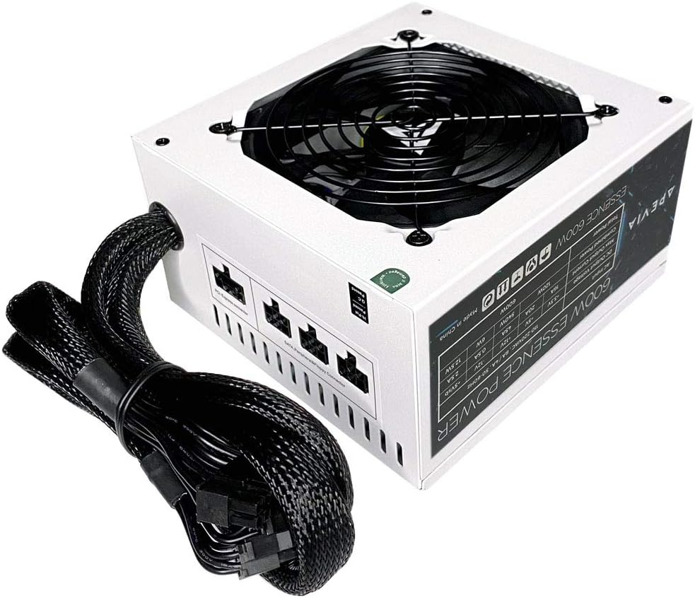 600W ATX Semi-Modular Power Supply with 120mm Black Fan M393