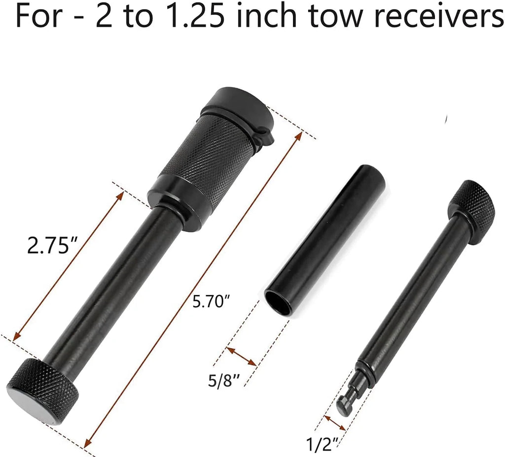 5/8" and 1/2" Black Trailer Hitch Pin Lock Set D13093