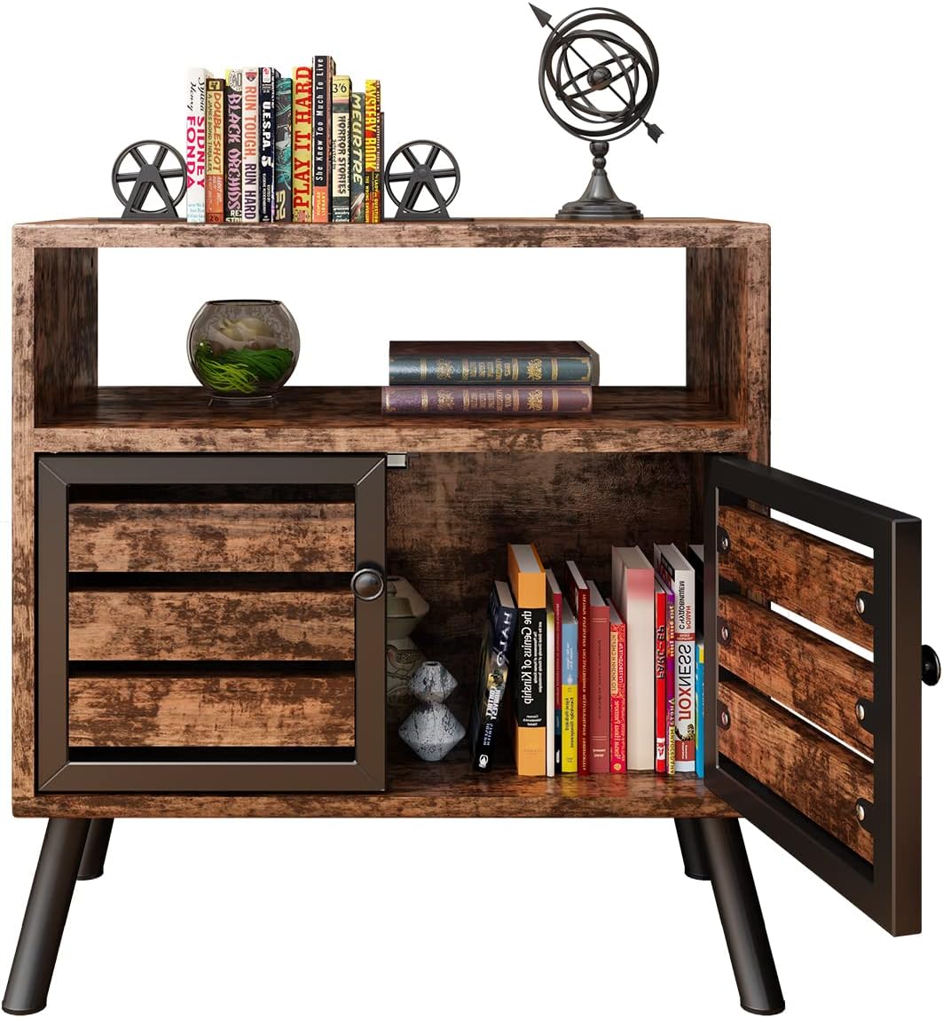 Rustic Brown Storage Sideboard Buffet Table H2421