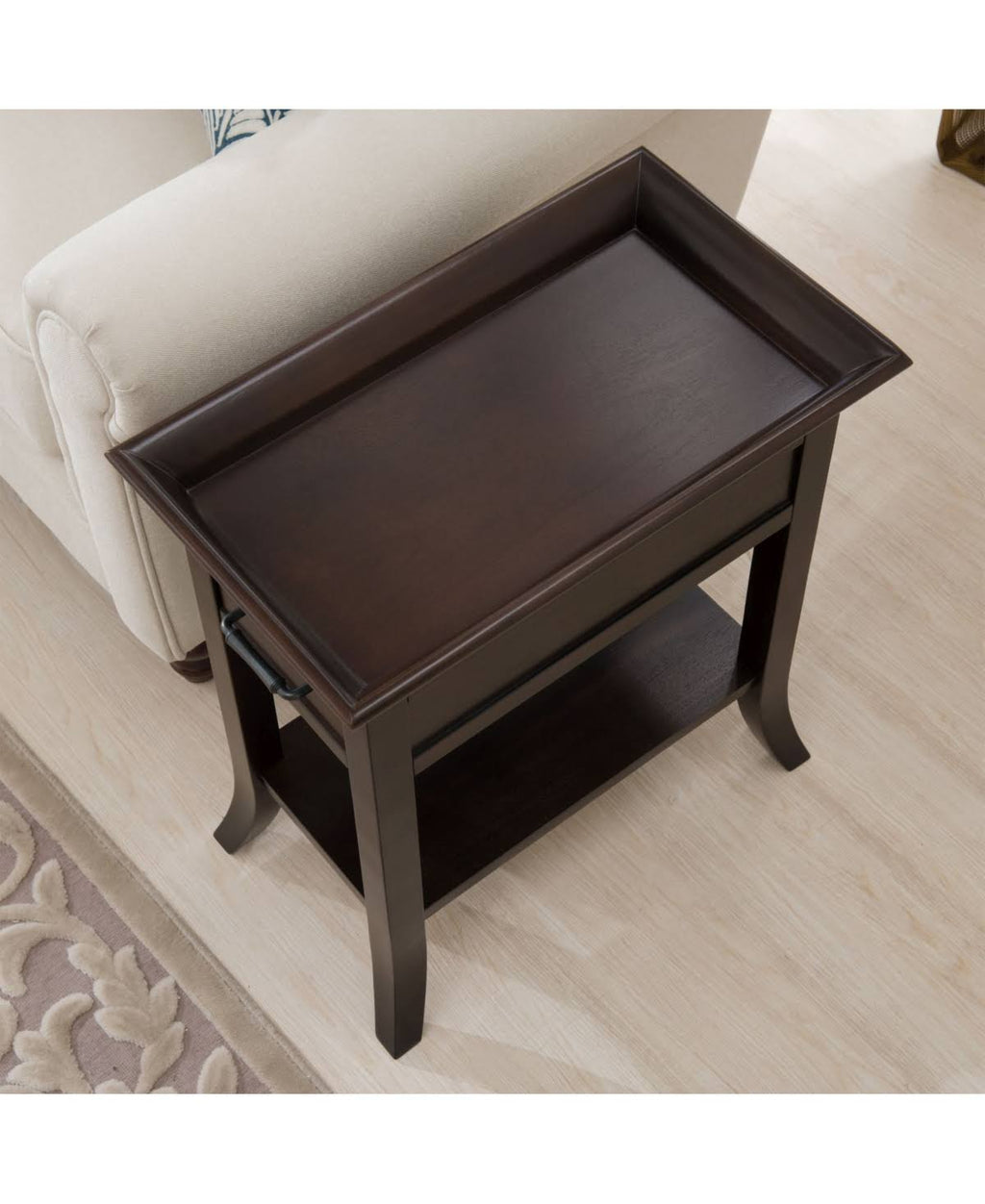 Cherry Tray Edge Chairside Table L82907