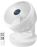 Quiet Air Circulator Fan DC Motor Desk Fan Auto Oscillating Fan With Remote 8 Speeds, 3 Modes, 8H Timer Cooling Table Fan U241