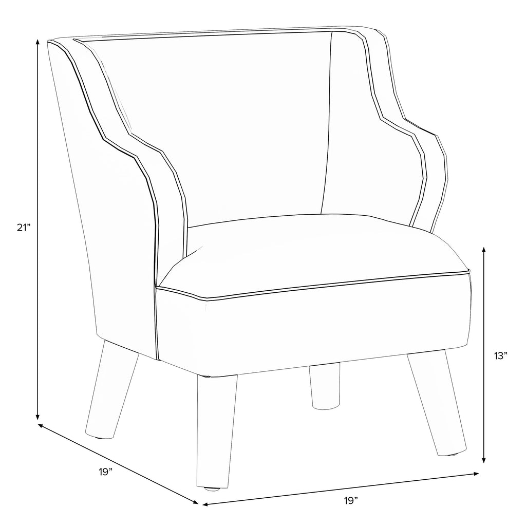 Red Plaid Kids Accent Chair Z2885