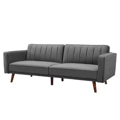Dark Gray Velvet Square Arm Sofa Bed F32225