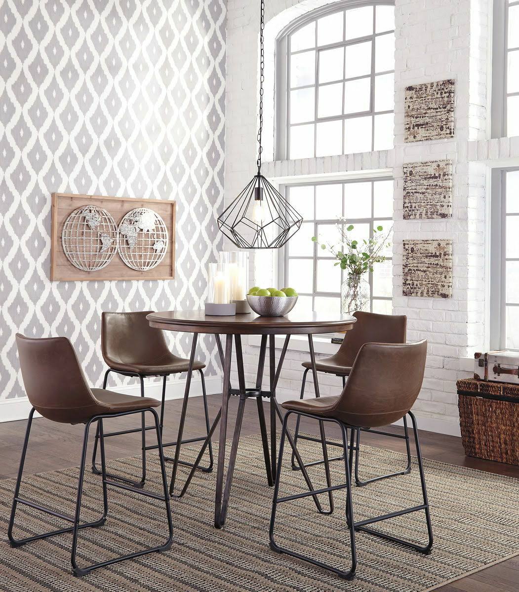 Round DRM Counter Table in Two-Tone Brown X10669