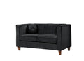 Velvet Loveseat - Black M285
