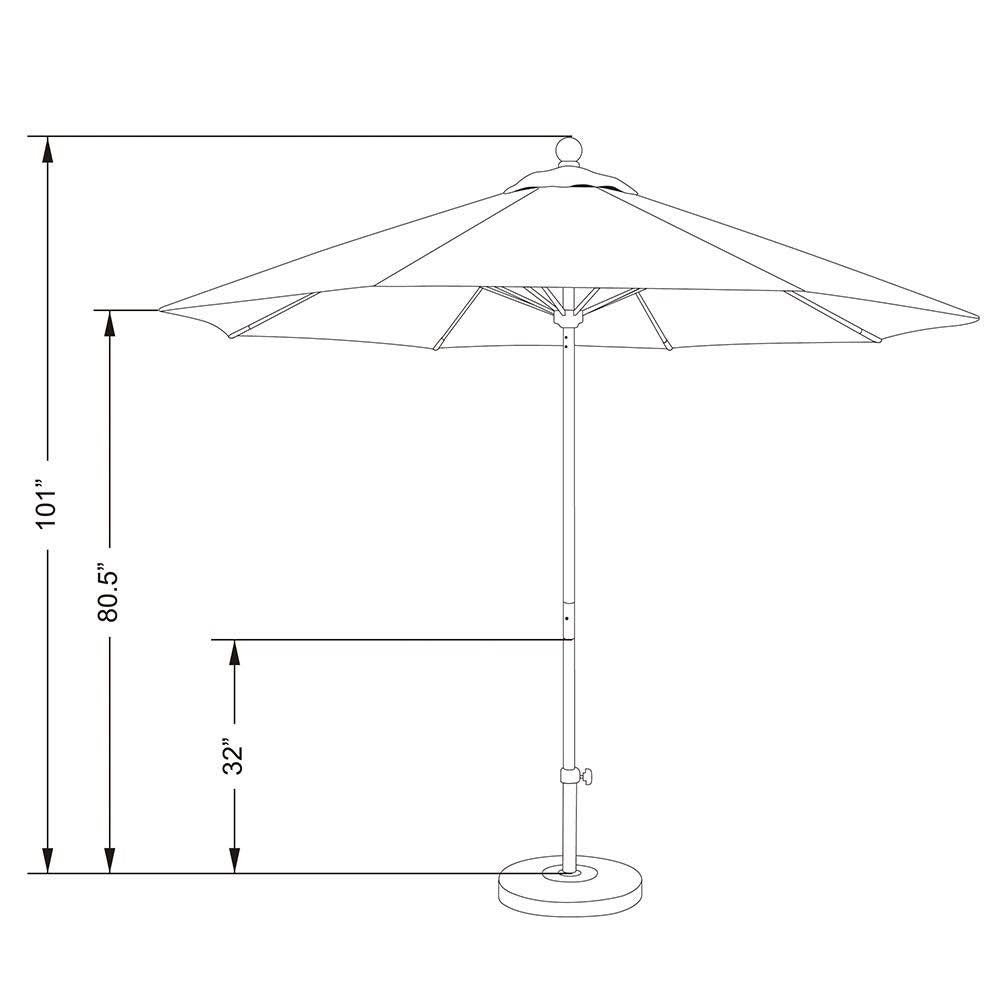 Blue 9' Market Umbrella F973