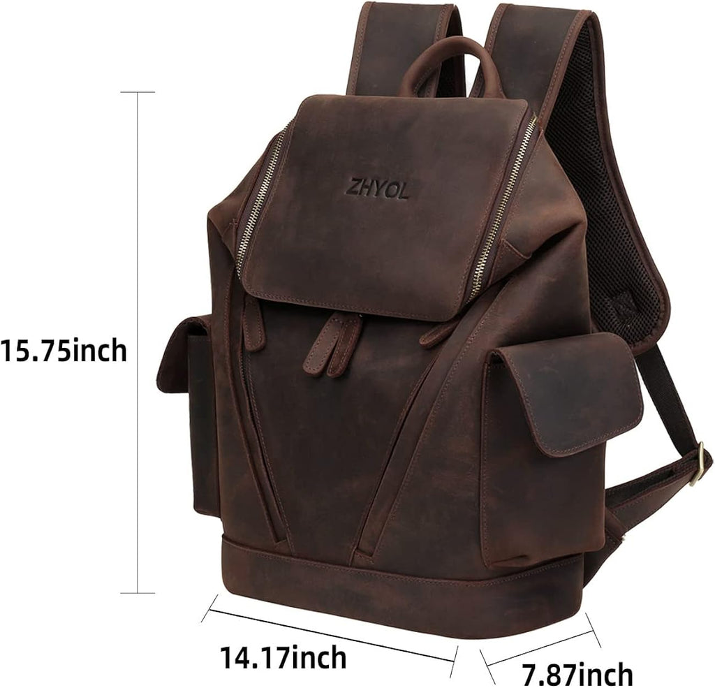 Genuine Leather Laptop Backpack I27023