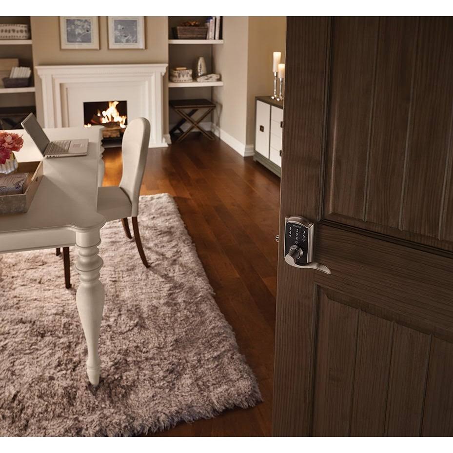 Satin Nickel Touch Lock with Accent Lever A39865