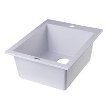17x22 Drop-in Rectangular Granite Composite Kitchen Prep Sink W358