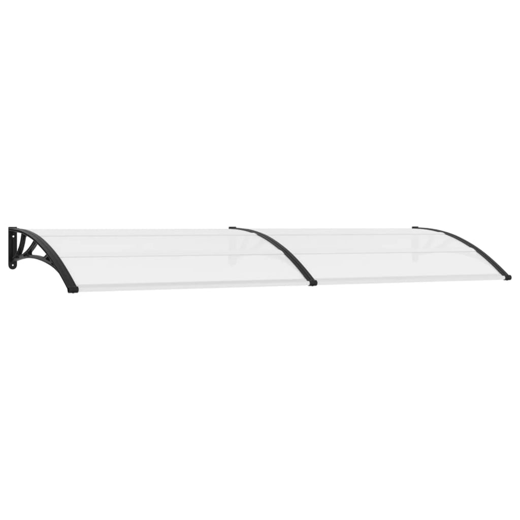 Door Canopy Black and Transparent 118.1"x31.5" PC Z741