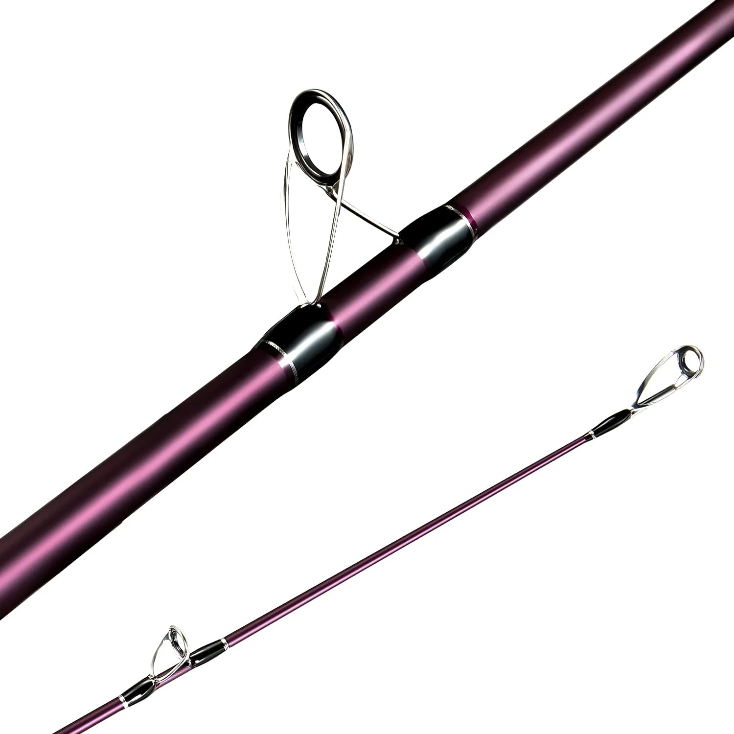 Carbon Fiber Travel Surf Spinning Fishing Rod 2pc Q77655