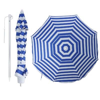 6.5ft Beach Umbrella with Fiberglass Ribs and Carry Bag T89108