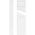 Two Equal Flat Panel PVC Pilaster with Decorative Capital & Base (Pair) T373