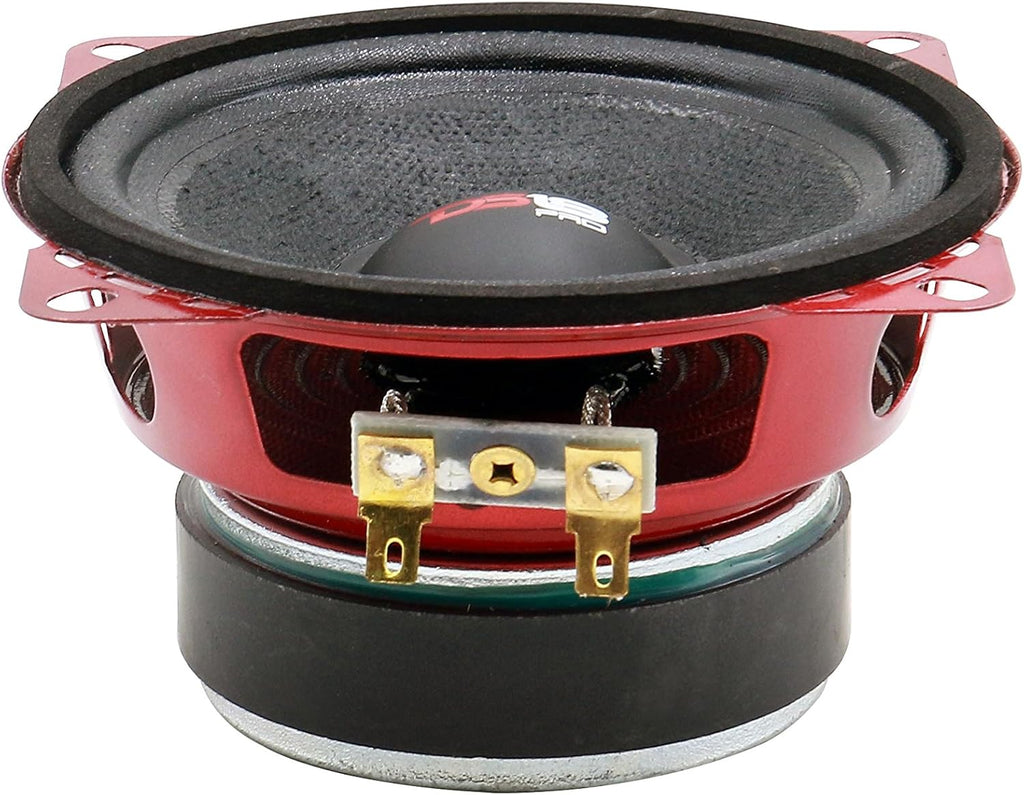 6.5 Midrange Red Aluminum Bullet 4 Ohms Car Audio Door Speakers Pack of 2 A8643